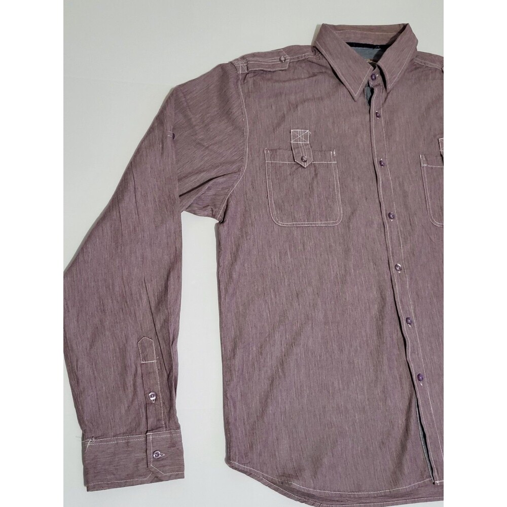 (#A1) COMPANY 81 Men's Size 3XL Button Down Long Sleeve Shirt RED